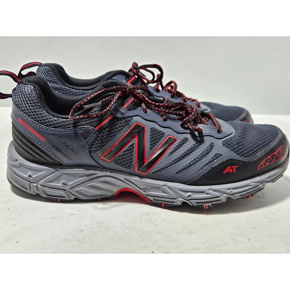 New Balance Lonoke Men Trail Running Shoes Grey Red MTLONLT1 Size 13 - Picture 4 of 9